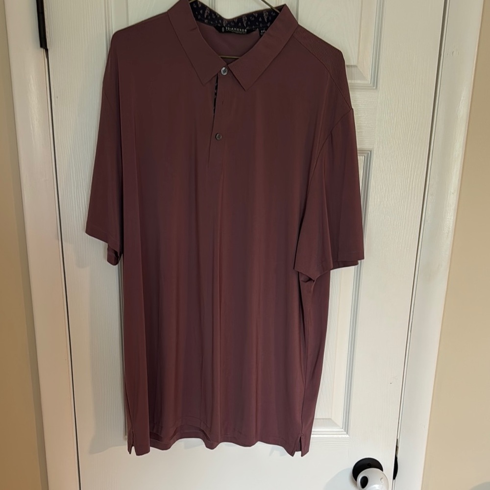 7 Diamonds Red Polo Shirt Classic Casual Style